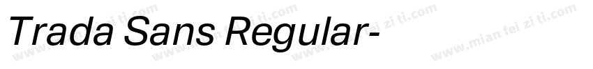 Trada Sans Regular字体转换